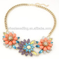 2015 Fashion Candy Color woman statement Flower Necklace